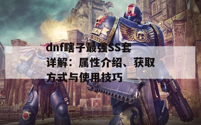 dnf瞎子最强SS套详解：属性介绍、获取方式与使用技巧