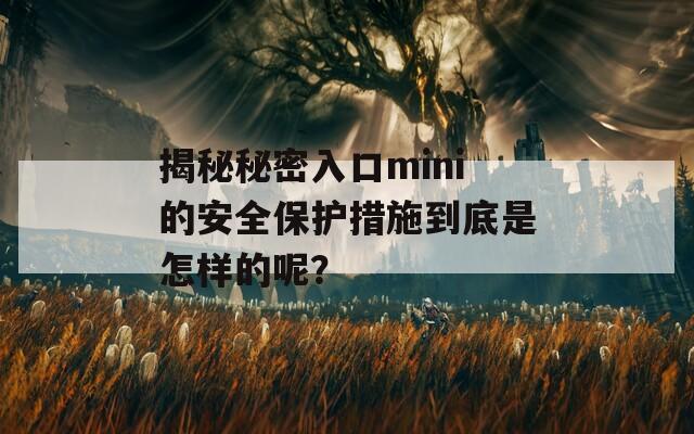 揭秘秘密入口mini的安全保护措施到底是怎样的呢？