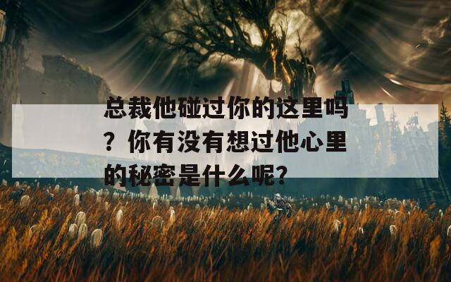 总裁他碰过你的这里吗？你有没有想过他心里的秘密是什么呢？