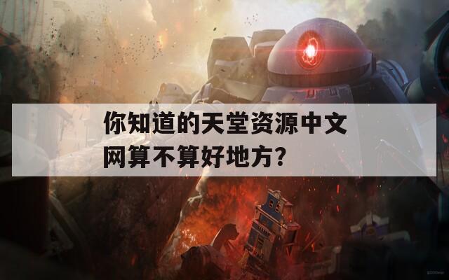 你知道的天堂资源中文网算不算好地方？