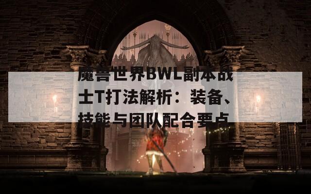 魔兽世界BWL副本战士T打法解析：装备、技能与团队配合要点