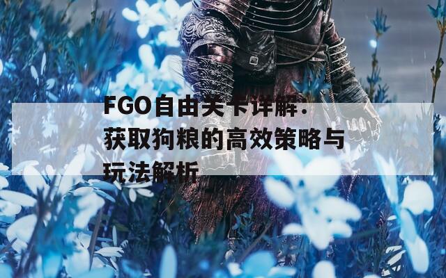 FGO自由关卡详解：获取狗粮的高效策略与玩法解析