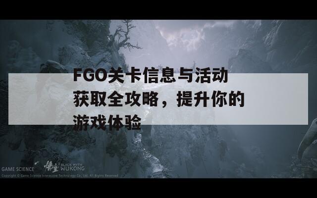 FGO关卡信息与活动获取全攻略，提升你的游戏体验