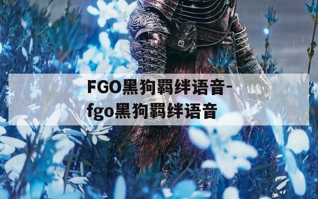 FGO黑狗羁绊语音-fgo黑狗羁绊语音