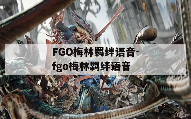 FGO梅林羁绊语音-fgo梅林羁绊语音