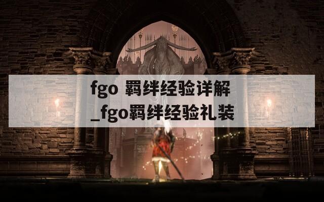 fgo 羁绊经验详解_fgo羁绊经验礼装