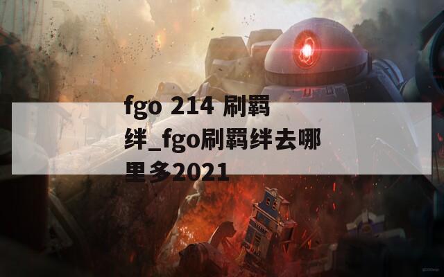 fgo 214 刷羁绊_fgo刷羁绊去哪里多2021