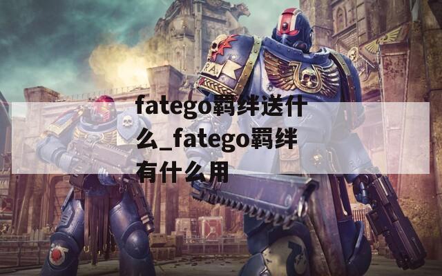 fatego羁绊送什么_fatego羁绊有什么用