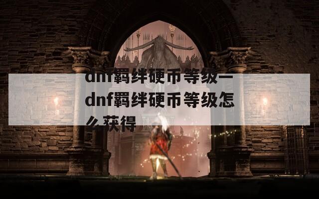 dnf羁绊硬币等级—dnf羁绊硬币等级怎么获得