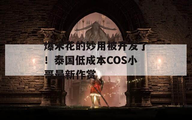 爆米花的妙用被开发了！泰国低成本COS小哥最新作赏